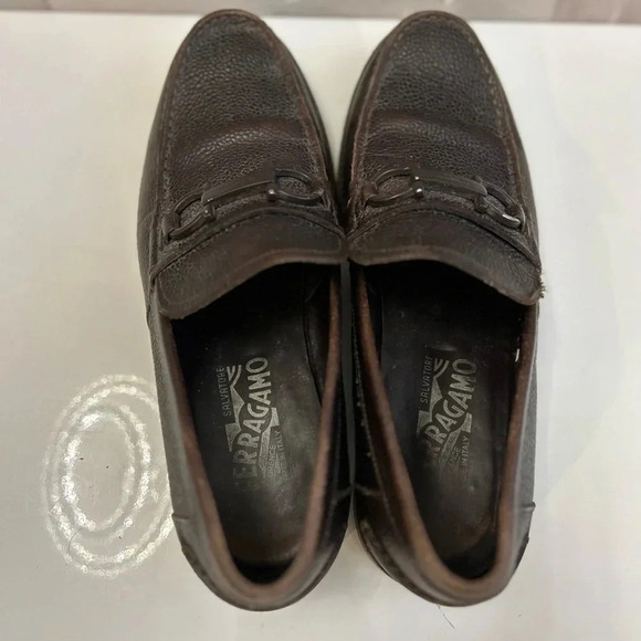 ! Salvatore Ferragamo Crown Leather Loafer, Brown 8.5 main image 2
